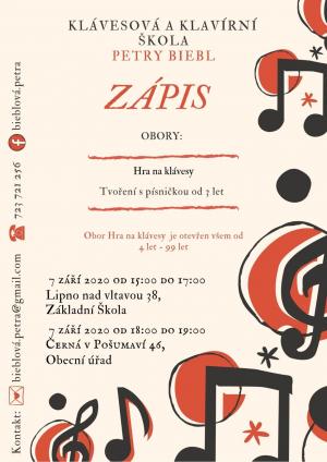 Zápis do hudební školy Petry Bieblové u nás ve škole 1